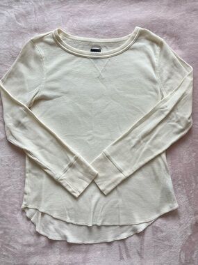 Cream waffle long sleeve